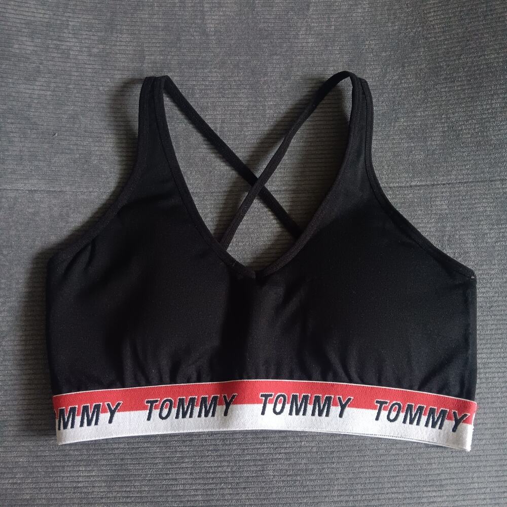 Tommy Hilfiger Logo‎ Sports Bra Cross-Back Womens Small NWT